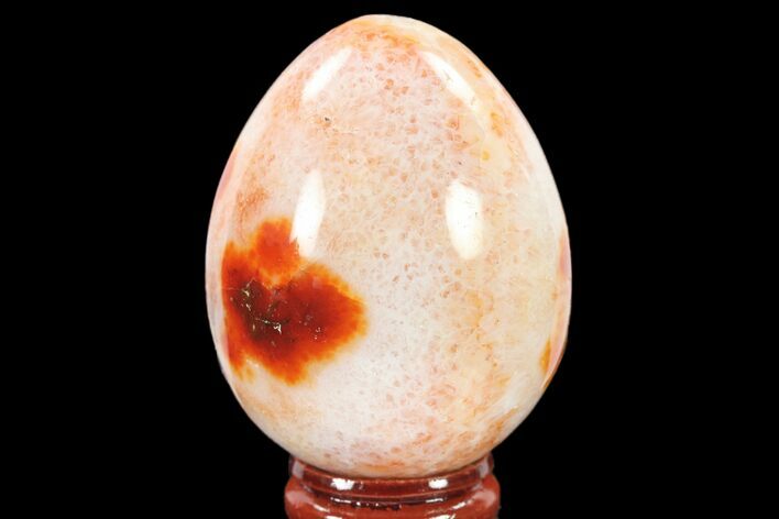 Colorful, Polished Carnelian Agate Egg - Madagascar #134561